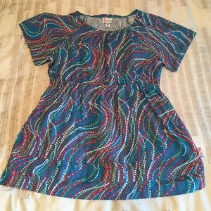 Peaches ruched waist scrub top XS