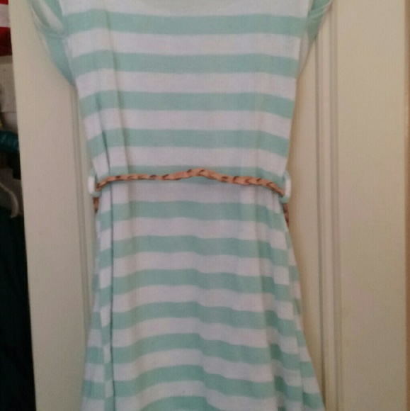 Green and White Striped Rue 21 Shirt - Picture 2 of 4