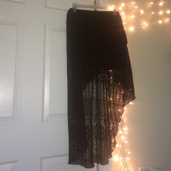 Black lace skirt