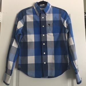 Plaid Abercrombie kids button down shirt