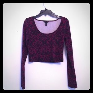 Polyester Print Crop Top