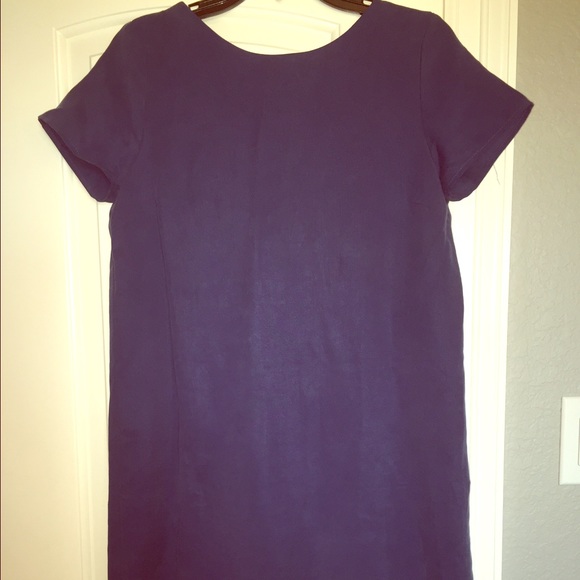 Blue dress.