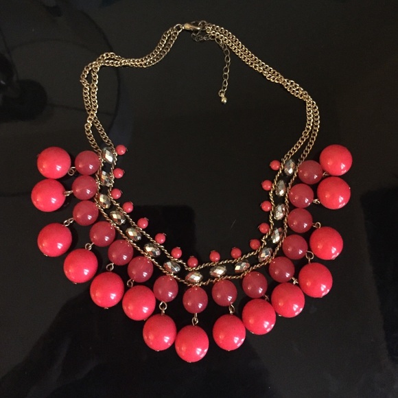 Coral statement necklace