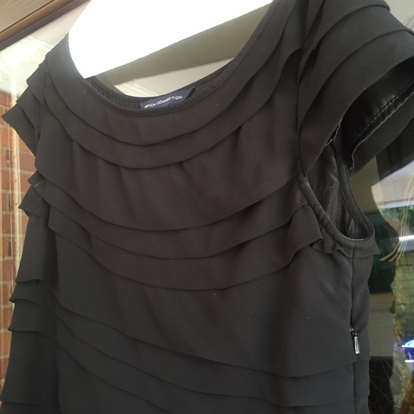 French connection little black dress with ruffles - Picture 2 of 3