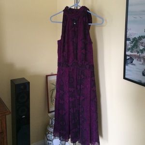White House Black Market purple halter dress
