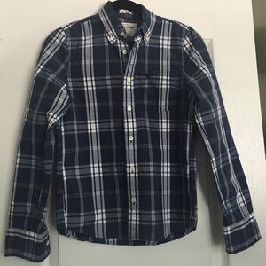 Plaid Abercrombie kids button down shirt