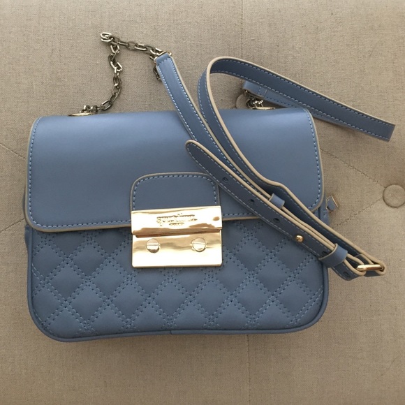 Spartina 449 French Blue Quilted Leather Bag
