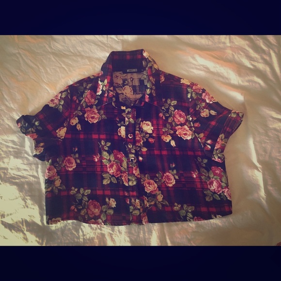 Flower Print Crop Top