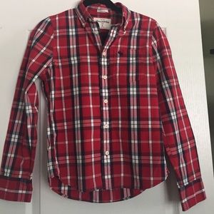 Plaid Abercrombie kids button down shirt