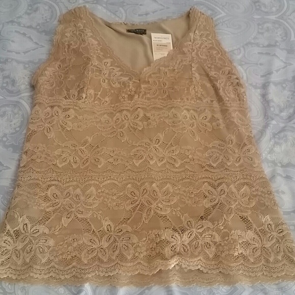 Lace lined tank top