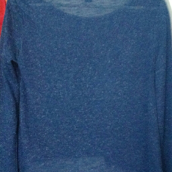 Blue Forever 21 Cropped Long Sleeve Tee - Picture 2 of 4