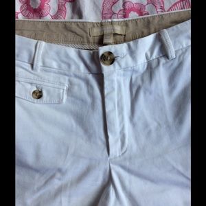 Banana Republic White Khaki Shorts