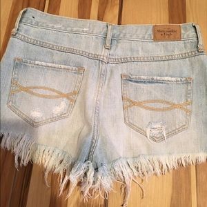 Abercrombie High Waisted Shorts Distressed