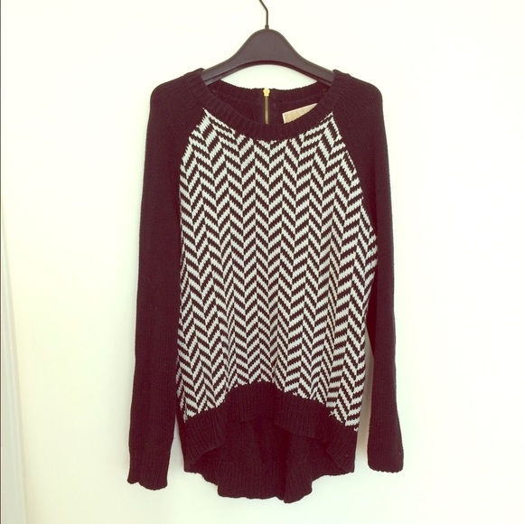 Michael Kors black and white chevron sweater
