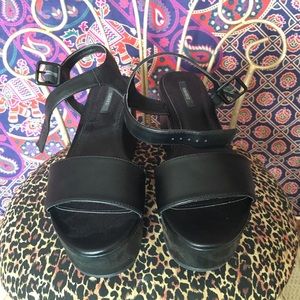 Black Platform Sandals