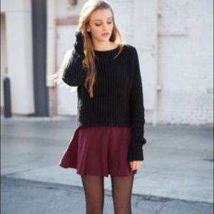 BRANDY MELVILLE BURGUNDY SKIRT