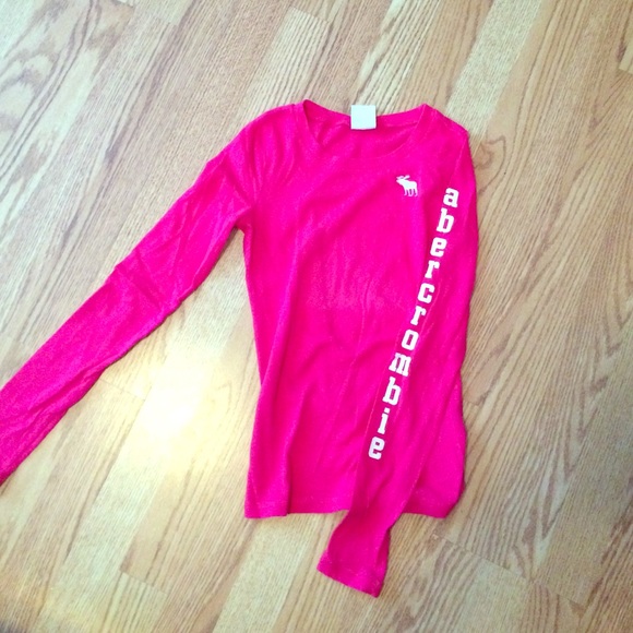 Bright pink long sleeved shirt