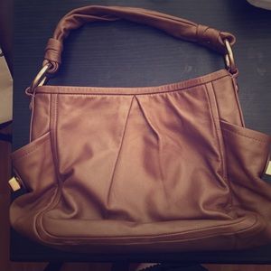 Authentic coach leather shoulder bag