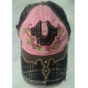 True Religion Floral & Plaid Hat