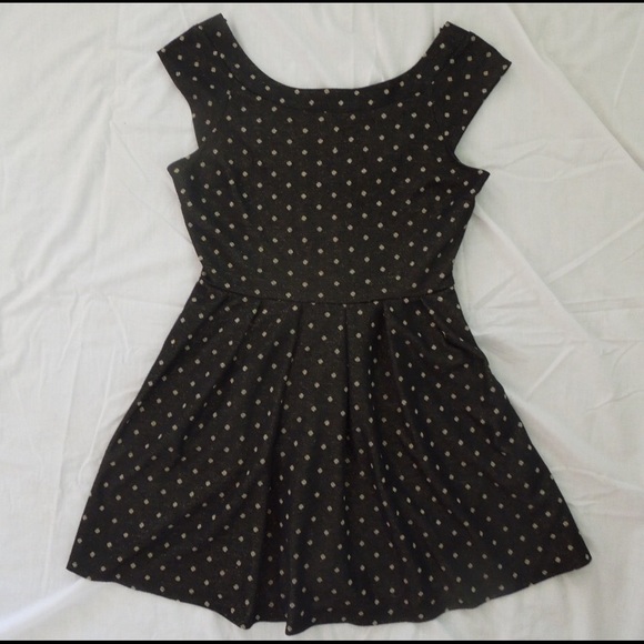 Black and Gold Polka Dot Dress