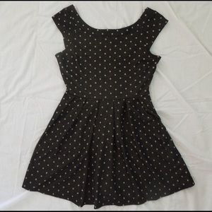 Black and Gold Polka Dot Dress