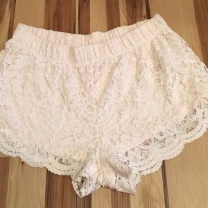 White Lace Shorts Forever 21