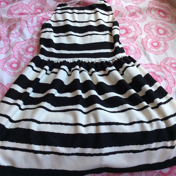 Black and White Striped Dress