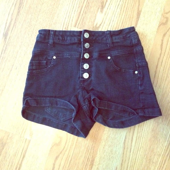 High waisted dark jean shorts - Picture 1 of 1