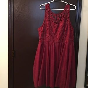 F21 wine dress