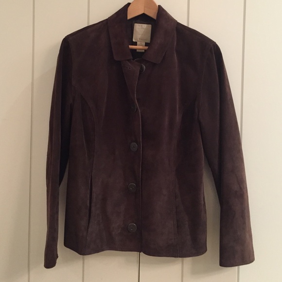 J-Jill brown suede 100% leather jacket