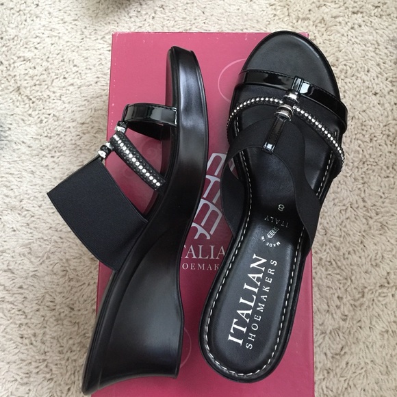 Italian Shoemaker sandals with wedge heel
