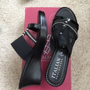 Italian Shoemaker sandals with wedge heel