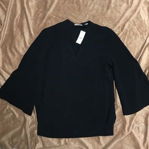 New York & Company Cinched Waist Wrap Shirt NWT