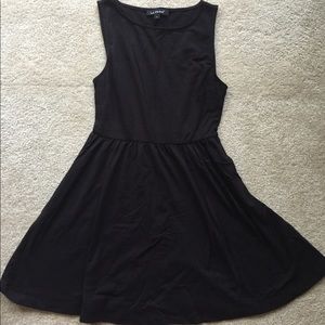 Simple black skater dress