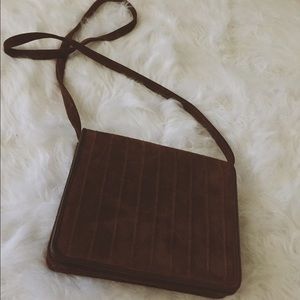 Brown suede purse