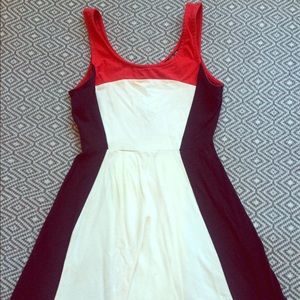 Express Colorblock Skater Dress