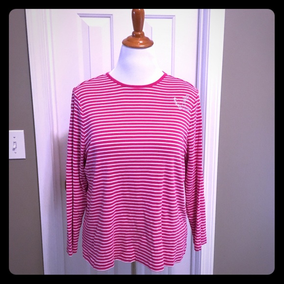 🔥$5 BOGO  - scoop neck nautical stripe tee.