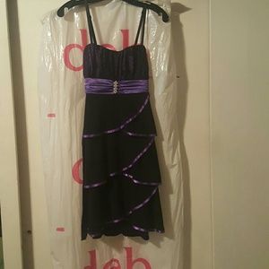 Juniors dress black and purple