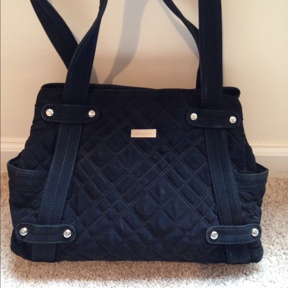 Vera Bradley Handbags - Vera Bradley black quilted bag with zebra interior
