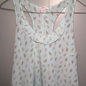 Candies ice cream cone float tank top