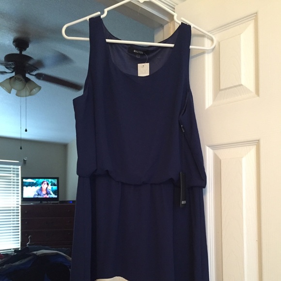 Blue sleeveless dress