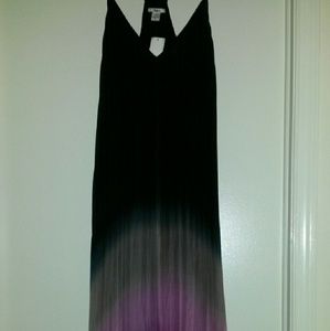 Long Black Dress w/ Purple Gradient