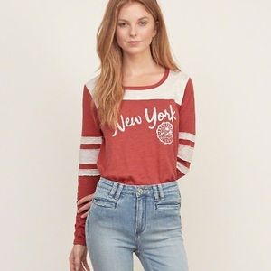 Abercrombie & Fitch Distressed Logo Graphic Tee