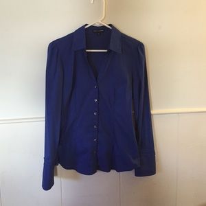 Blue Button Up Dress Shirt from Express