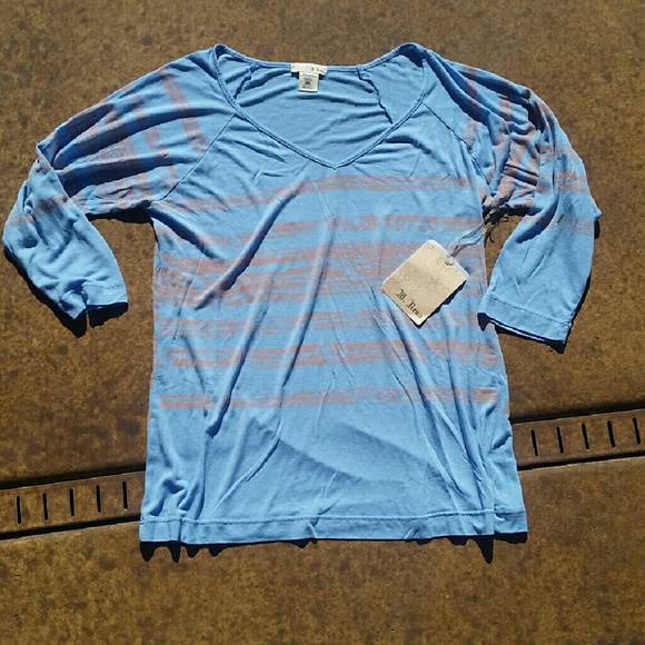 NWT Indigo Blue & Coral Top - Picture 3 of 4