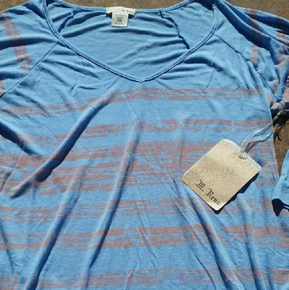 NWT Indigo Blue & Coral Top - Picture 4 of 4