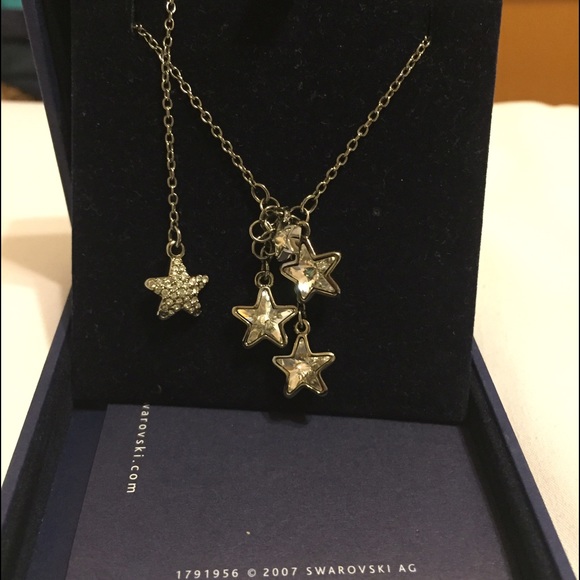 Swarovski crystal star cluster necklace