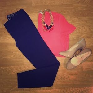 Navy Maurices 'Smart' Pants
