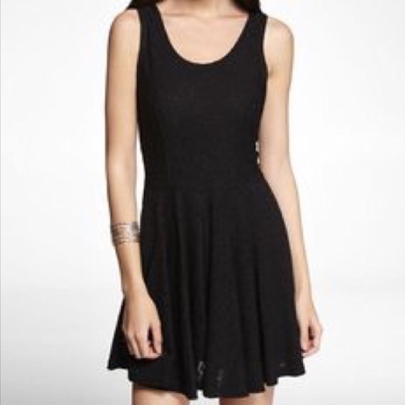 Express Black Lace A-Line Dress (Size L)