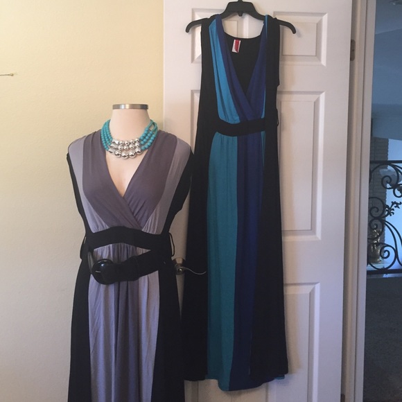 Passport love Dresses & Skirts - BLUE  COLOR BLOCK MAXI